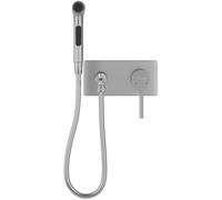 Jacob Delafon - Douchette Hygiénique Cuff pour WC - Avec mitigeur chaud/froid - Faible consommation 5L/min - Avec support mural et flexible 1,2m - 1 jet - Finition Chrome - E25838-CP