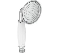 Jacob Delafon - Douchette Louise - Design Rétro, poignée céramique - Économie d’eau - Anticalcaire - 20,5x8,5x7,3 cm - Finition Chrome - E24366-CP