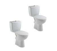 JACOB DELAFON Lot de 2 WC à poser Eolia + abattant