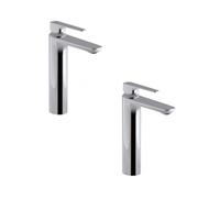 JACOB DELAFON Lot de deux mitigeurs lavabo haut Aleo+ sans bonde de vidage