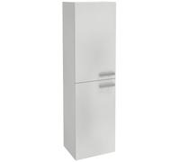 Jacob Delafon - Meuble Colonne OLA UP 40cm - Grande Capacité - Porte Réversible - Poignées métal - Blanc Brillant - 400x316x1400 mm - EB2310-NWT