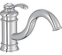 Jacob Delafon - Mitigeur d'Évier de Cuisine Fairfax - Design rétro - Bec bas orientable - Économie d’eau - 27x17,5x6,40cm - Finition Chrome - E76090-CP