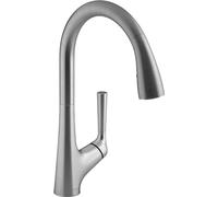 JACOB DELAFON Mitigeur évier Forte E26180-VS sans contact à détection électronique avec douchette extractible, finition Inox brossé