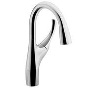 Jacob Delafon - Mitigeur d'Évier de Cuisine Suzanne - Douchette extractible - Bec pivotant - Économie d'eau - 38,3x27x12,5 cm - Finition Chrome - E23309-CP