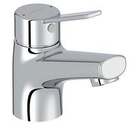 Jacob Delafon - Mitigeur Lavabo EO - Economie d'eau - Hauteur sous Bec 5,7cm - Avec Flexibles d’Alimentation - 10,5x13,6x4,5cm - Finition Chrome - E24158-CP
