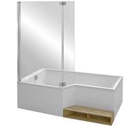 Jacob Delafon Neo E4930-GA Pare 2 Volets Bain-Douche Néo, Chrome