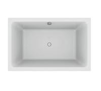 Jacob Delafon - Pack Baignoire Bain-Douche CAPSULE + Vidage - Pieds Réglables Quick Clip - Gain de Place - Surface Antibactérienne - Fabrication Française - 120 x 80 cm - Acrylique, Blanc - E6D222-00