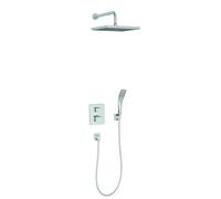 Jacob Delafon Pack Douche Encastrée Thermostatique Modulo Carré, Chrome