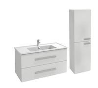Pack meuble vasque 100 cm Ola up blanc + colonne