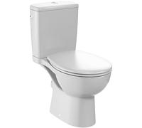 Jacob Delafon - Pack WC au Sol Sans Bride Camille - Sortie Horizontale - Réservoir 3/6L Econome en Eau - Abattant Extraplat Fermeture Douce - Céramique recy 36x65x77 cm - Blanc - E40945-00