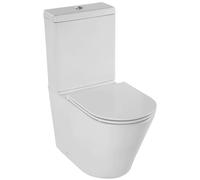 Jacob Delafon - Pack WC au Sol Sans Bride Rodin+ - Sortie Variable - Réservoir Économie d'eau 3/6L - Abattant Extra-Plat Déclipsable Fermeture Douce - 66,5 x 36 x 83 cm- Blanc - E25855-00
