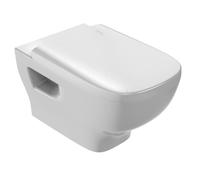 Jacob Delafon Pack WC suspendu sans bride Struktura EDE112-00 avec cuvette et abattant, blanc