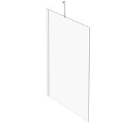 Jacob Delafon - Pare-Bain Brive 1 Volet Fixe Avec Barre De Renfort - Porte de Baignoire - Verre Trempé Anticalcaire 5mm - Profilé Chromé - E6D501-GA
