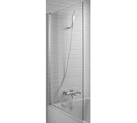 Jacob Delafon – Pare-bain Struktura 1 Volet – Pivotant 90°, Verre anti-calcaire 6mm, Chrome
