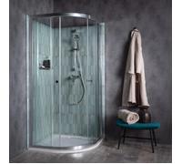 Jacob Delafon Paroi de douche quart de rond coulissant Serenity Chromé 90 cm