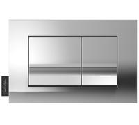 Jacob Delafon Plaque de Commande, Double Touches rectangulaires, Chrome, Silver