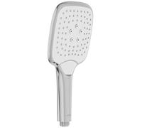 Jacob Delafon - Pommeau de douche Emma - Carré - Diamètre 11,7cm - 3 Jets à Bouton - Economie d'eau 10L/min - Douchette à main - Finition Chrome - E33196-CP