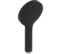 Jacob Delafon - Pommeau de douche Metro - Rond - Diamètre 11cm - 3 Jets à Bouton - Economie d'eau 10L/min - Douchette à main - Finition Noir mat - E24319-BL