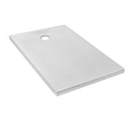 Jacob Delafon - Receveur de Douche Extra-Plat IPSO - 140x80x4 cm - Fabrication Française - Matériaux Recyclés - Sans Ressaut - Antidérapant & Antifongique - Texture Pierre, Blanc Mat - E62305-WPM