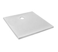 Jacob Delafon - Receveur de Douche Extra-Plat IPSO - 80x80x3,5 cm - Fabrication Française - Matériaux Recyclés - Sans Ressaut - Antidérapant & Antifongique - Texture Pierre, Blanc Mat - E62300-WPM