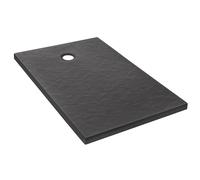 Receveur douche antidérapant Ipso extra plat, Fabriqué en France, 100 x 80, gris anthracite, adherence / classe A / PN12