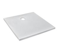 Jacob Delafon - Receveur de Douche Extra-Plat IPSO - Fabrication Française - Matériaux Recyclés - Sans Ressaut - Antidérapant & Antifongique - 90x90x3,5 cm - Texture Pierre, Blanc Mat - E62301-WPM
