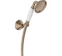 Jacob Delafon - Set de douche Louise - Avec Crochet, Flexible et douchette - Design Rétro - Économie d’eau - 150x8,50x7,30 cm - Finition Bronze - E24365-BCN