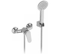 Jacob Delafon - Set douche Brive (mitigeur mécanique+douchette+flexible+support), Chrome - E78119-CP