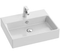 Jacob Delafon - Vasque à poser rectangulaire Sully 50x40 cm céramique blanc avec cache trop-plein