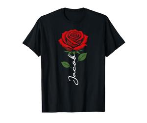 Jacob Fleur Rouge Prénom Art pour Hommes Enfants Garçons T-Shirt