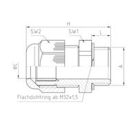 jacob Jacob Presse-étoupe M40x1,5 long plastique RAL7035 Quantité:1