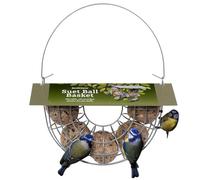 Jacobi Jayne® Mangeoire à Boules de Graisse - Peut contenir 5 Boules de Graisse pour Oiseaux Sauvages - Mangeoires à Boules de Graisse suspendues - Support pour Boules de suif - Mangeoire pour Petits
