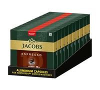 Jacobs Capsules de café Espresso Intenso, Intensité 10 sur 12, 200 capsules compatibles Nespresso®, 10 x 20 boissons