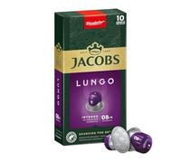 Jacobs - Capsules de café Lungo 8 Intenso, 10 capsules compatibles Nespresso® * (Café moulu) | Poids Total 52 grams