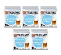 Jacobs Douwe Egberts Capsules de concentré de lait Tassimo Creamer From Milk, 16 pièces, carton de 5 paquets