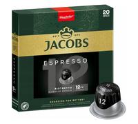 Jacobs Douwe Egberts Jacobs Espresso 12 Ristretto 20 capsules en aluminium compatibles avec les machines à café Nespresso®