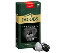 Jacobs Douwe Egberts JACOBS Espresso Ristretto Intensité 12 - 10 capsules en aluminium compatibles avec les machines à café Nespresso®*