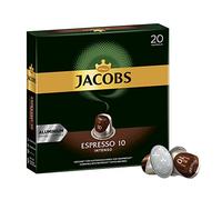 Jacobs Espresso 10 Intenso, Capsules de Café, Compatible avec Nespresso, 20 Capsules DE 5,2 g
