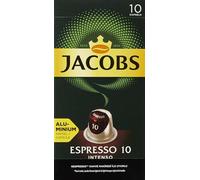 Jacobs Espresso Intenso - Capsules de café en aluminium compatibles avec Nespresso® * - 10 unités de 10 capsules (100 Boissons)