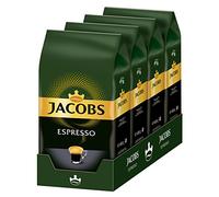 Jacobs Espresso Torréfaction d'experts, grains de café, Ensemble, röst Café, grains de café, pack de 4 (4 x 1000 g)