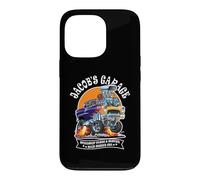 Jacob's Garage Hotrod Classic Car Design pour Le nom Jacob Coque pour iPhone 13 Pro