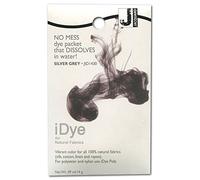 Jacquard iDye Colorant pour tissu gris argenté pour fibres naturelles, poudre de restauration de vêtements avec application simple à l'eau chaude, convient pour le coton, le lin, la soie, la rayonne