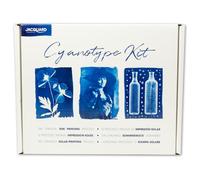 Jacquard Cyanotype Kit for Sun Prints - Complete Set with Pre-Measured Chemicals, Fine Art Paper, Glass Frame & Accessories for Easy Solar Printing