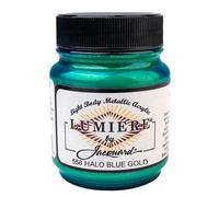 Jacquard Lumiere Peinture Acrylique métallisée 59 g Bleu doré, Bleu doré., Pack of 1