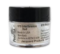 Jacquard Pearl Ex Pigment Powder 3 grammes Interference rouge - Poudre de mica lache pour aquarelle de resine epoxy Calligraphie encre et argile