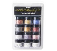 Jacquard Products Assortiment de Couleurs métalliques pour la Calligraphie PearlEx, Multicolore