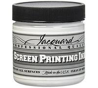 Jacquard Professional Screen Print Ink, Water-Soluable, 4oz Jar, Super Opaque White (119)