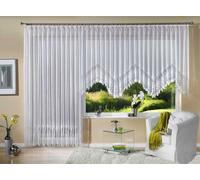 Jacquard Store prêt à poser Arc de rideau avec ruban fronceur 240 cm