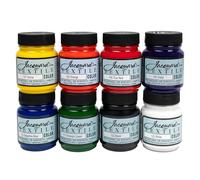 Jacquard Products Lot de 8 peintures pour Tissu 63,8 g, Couleurs primaires et Secondaires, Acrylique, Multicolore, 66,5 ML