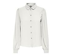 JDY Brooke L/S T-Shirt WVN Noos Blouse, Cloud Dancer, 44 Femme